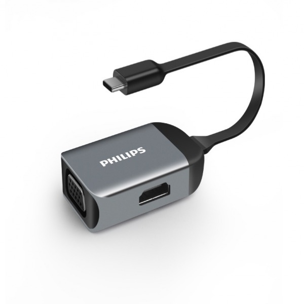 PL2234-MG - Hub chuyển đổi Philips 2 in 1 Type-C HDMI VGA PL2234-MG