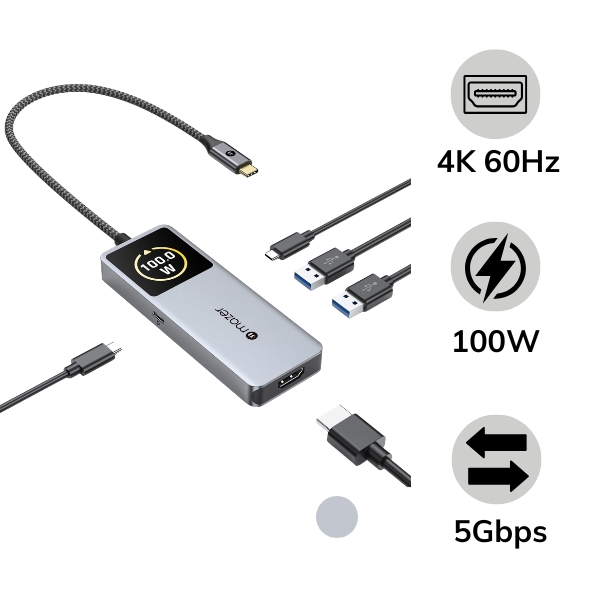 Hub chuyển đổi Type-C Mazer 5 in 1 Ai InfiniteHub Ultra
