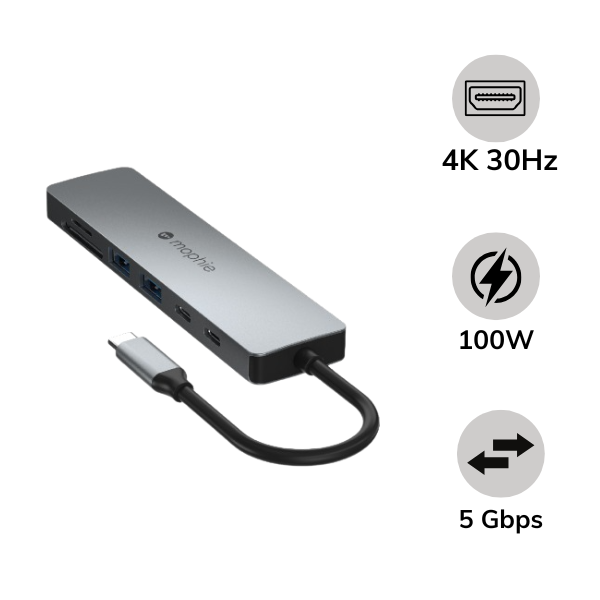 Hub chuyển đổi Type-C Mophie 7 in 1