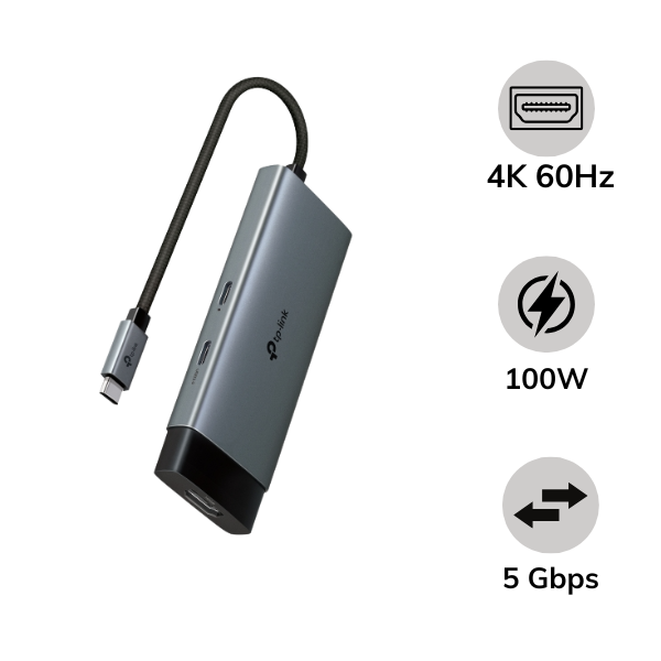 Hub chuyển đổi Type-C TP-Link 5 in 1