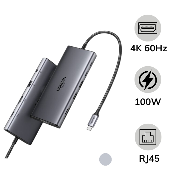 Hub chuyển đổi Type-C Ugreen 11 in 1 CM639 45520