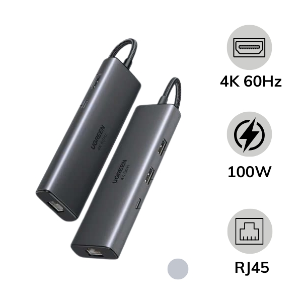 Hub chuyển đổi Type-C Ugreen 6 in 1 CM512 45000