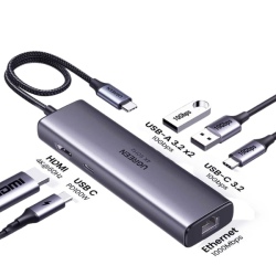 Hub chuyển đổi Type-C Ugreen 6 in 1 CM512 45000