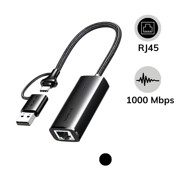 Hub chuyển đổi Type-C USB-A sang LAN 1000 Mbps CM650