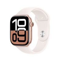 [Kèo Thơm] Apple Watch S10 GPS 46mm Viền Nhôm Dây Cao Su Gold Size S/M - CR7HHV6QD4