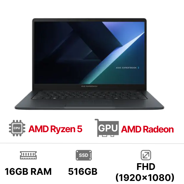 Laptop ASUS ExpertBook B1 BM1403CDA-S61611W (AMD Ryzen 5 150 | 16GB | 512GB | AMD Radeon | 14 inch FHD | Win 11 | Xám)