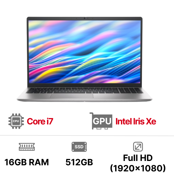 Laptop Dell 15 DC15250 71073959 (Intel Core i7-1355U | 16GB | 512GB | Intel Graphics | 15.6 inch FHD IPS | Win 11 | OfficeHS24+365 | Bạc)