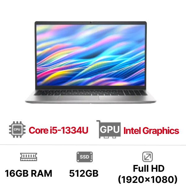 Laptop Dell 15 DC15250 CPH992 (Intel Core i5-1334U | 16GB DDR5 | 512GB | Intel Graphics | 15.6 inch FHD | Windows 11 | Office | Bạc)