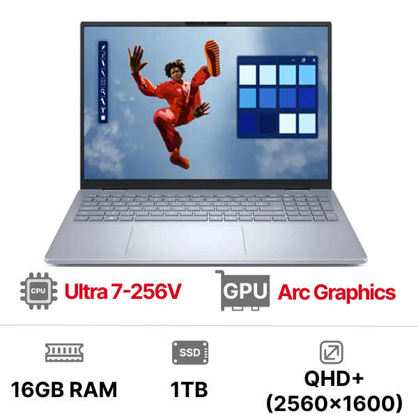 Laptop Dell 16 Plus DB16250 X65NW7 (Ultra 7-256V|16GB|1TB|OB|16 inch 2.5K|Win11+Office)