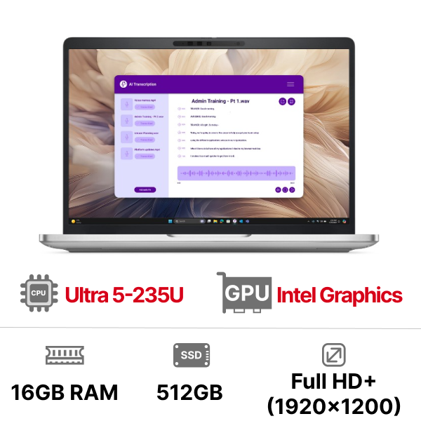 Laptop Dell Pro 13 Plus PB13250 (Ultra 5-235U| 16GB| 512GB SSD| 13.3 inch FHD+| Win11)