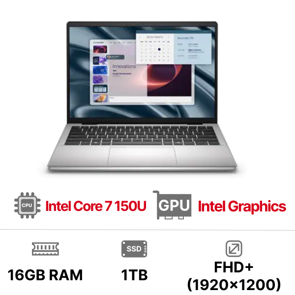Laptop Dell Pro 14 Essential PV14250 150U 161TBW (Intel Core 7 150U| 16GB| 1TB| OB| 14 inch WUXGA| Win11)