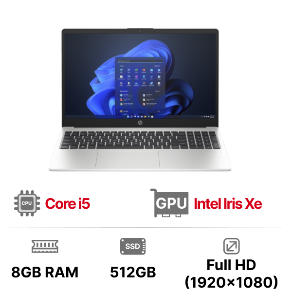 Laptop HP 250 G9 AG4X7AT (i5-1235U|8GB|512GBD|15.6inch FHD|3C41WHr|W11SL)