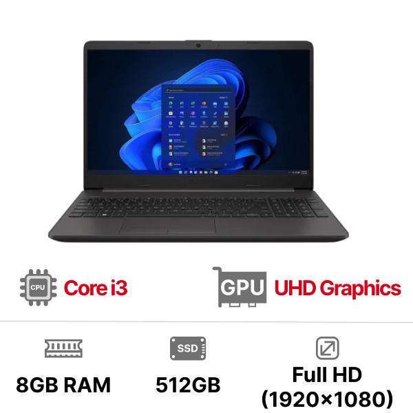 Laptop HP 250R G9 AX3C8AT (i3-1315U|8G|512GSSD|15.6inch FHD|FP|WL|BT|3C|W11SL)