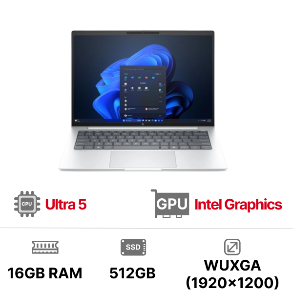 Laptop HP EliteBook 8 G1i BS8G8PT (Ultra 5-235U Ram 16GB SSD 512GB 14 inch Touch Windows 11 Pro)