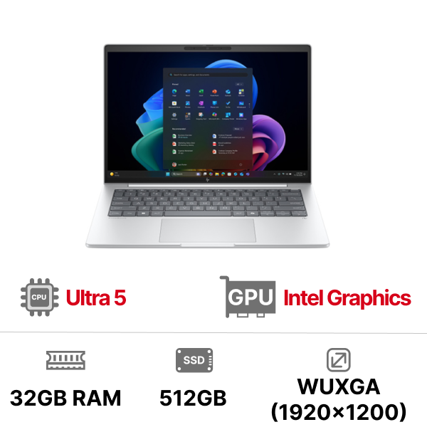 Laptop HP EliteBook 8 G1i BS8H1PT (Ultra 7-265U|32GB|512GB|14inch WUXGA TOUCH|Win11 PRO 64)