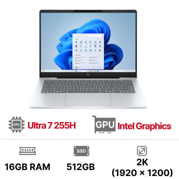 Laptop HP OmniBook 7 14-FR0027TU C1MN1PA (Intel Core Ultra 7 255H | Intel Graphics | 14 inch 2K IPS | 16GB | 512GB | Win 11 | Office)