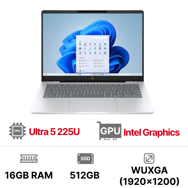 Laptop HP OmniBook 7 14-FR0033TU C1MN2PA (Intel Core Ultra 5 225U | 14 inch 2K IPS | 16GB | 512GB | Win 11 | Office | Bạc)