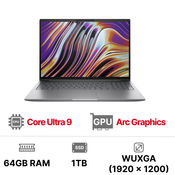 Laptop HP ZBook X G1i Mobile Workstation U9-285H 64GD5 1TBSSD 16.0 AGWUXGA W11P 3y B4YT6AV