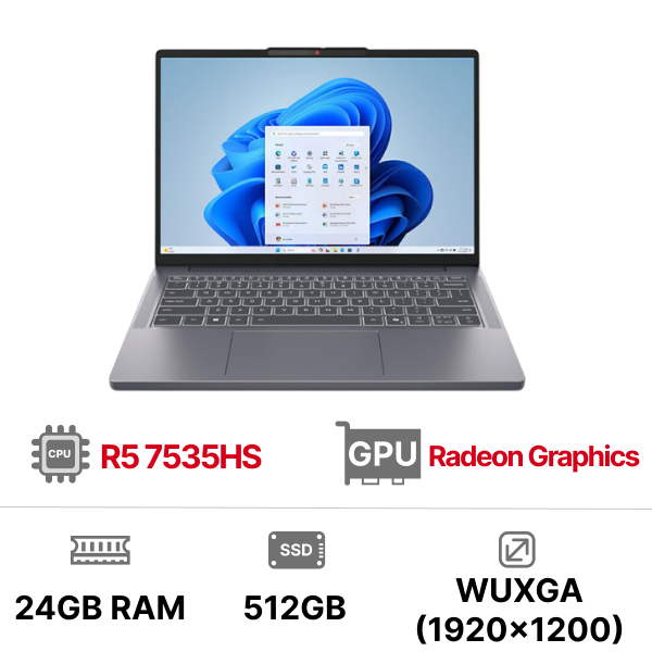 Laptop Lenovo IdeaPad Slim 3 14ARP10 83K6005UVN (R5 7535HS| 24GB| 512GB| 14 WUXGA| OB |Win11)