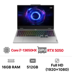Laptop Lenovo LOQ Gaming 15IRX10 83JE00PEVN (i7 13650HX 16GB 512GB SSD RTX 5050 8GB 15.6 inch FHD 144Hz Win11 Grey 2Y)