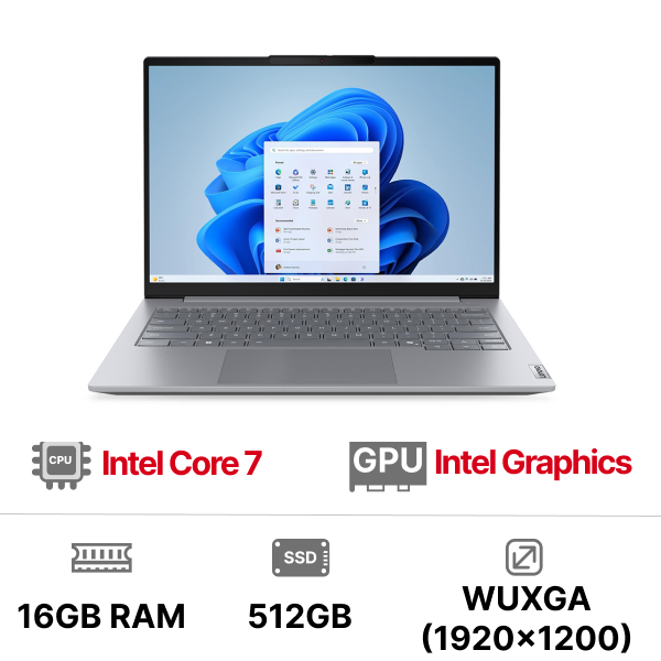 Laptop Lenovo ThinkBook 14 Gen 8 21SG007PVA (Intel Core 7 240H | Intel Graphic | 16 GB | 512GB | 14 inch WUXGA 60Hz | NoOS | Xám)