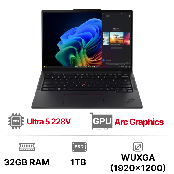 Laptop Lenovo ThinkPad T14S GEN 6 21QX00LHVA (Ultra 5 228V 32GB 1TB SSD 14 inch WUXGA 60HZ NoOS Black Carbon 3Y)