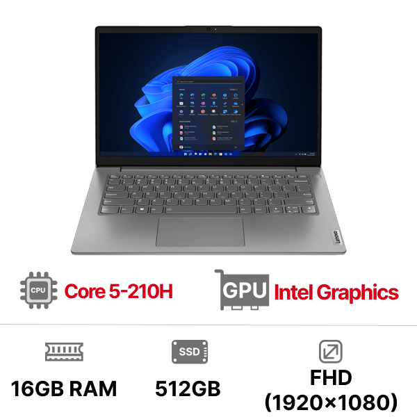Laptop Lenovo V14 G5 IRL 83HD0039VA (Core 5-210H| 16GB| 512GB| OB| 14 FHD| Dos)