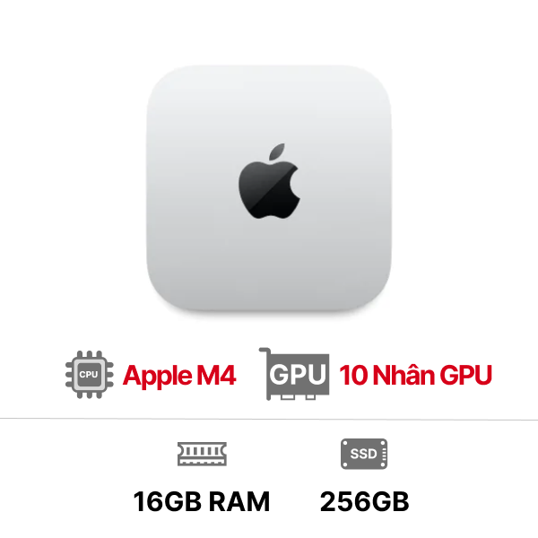 Mac mini M4 2024 10CPU 10GPU 16GB 256GB - Chính hãng VN