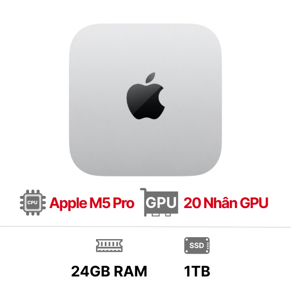 Mac mini M5 Pro 20GPU 18CPU 24GB 1TB - Chính hãng VN