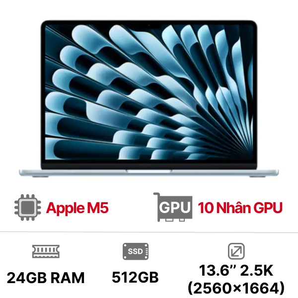 MacBook Air M5 2026 13 inch 10CPU 10GPU 24GB 512GB
