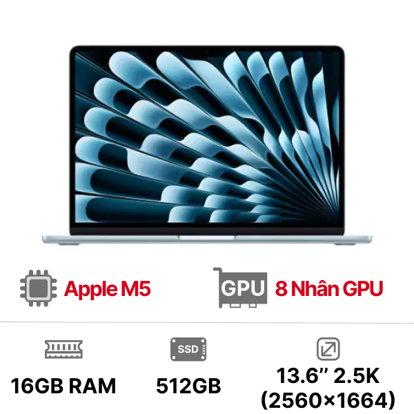 MacBook Air M5 2026 13 inch 10CPU 8GPU 16GB 512GB