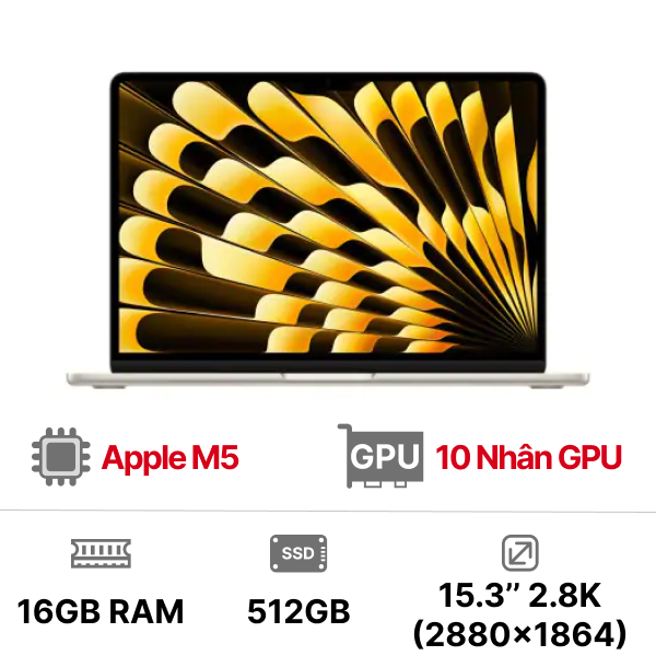 MacBook Air M5 2026 15 inch 10CPU 10GPU 16GB 512GB