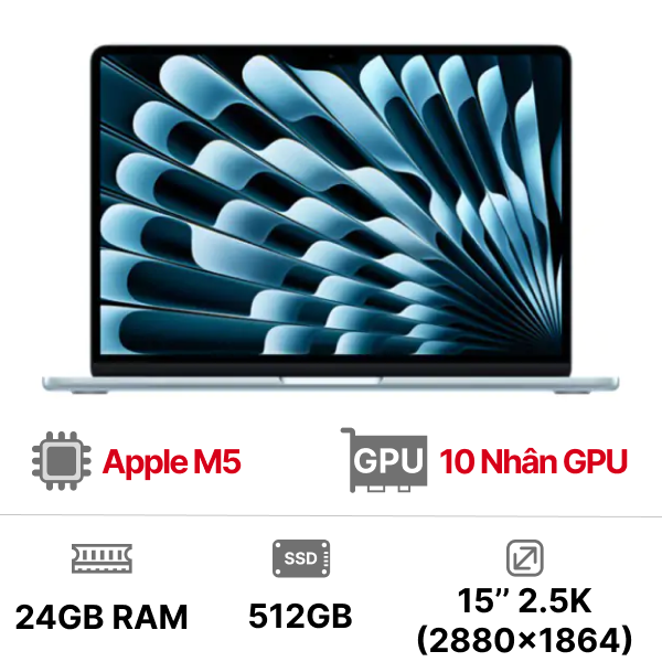 MacBook Air M5 2026 15 inch 10CPU 10GPU 24GB 512GB