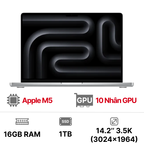MacBook Pro M5 14 inch 10GPU 10CPU 16GB 1TB