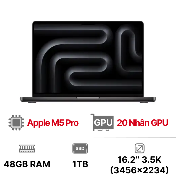 MacBook Pro M5 Pro 2026 16 inch 18CPU 20GPU 48GB 1TB