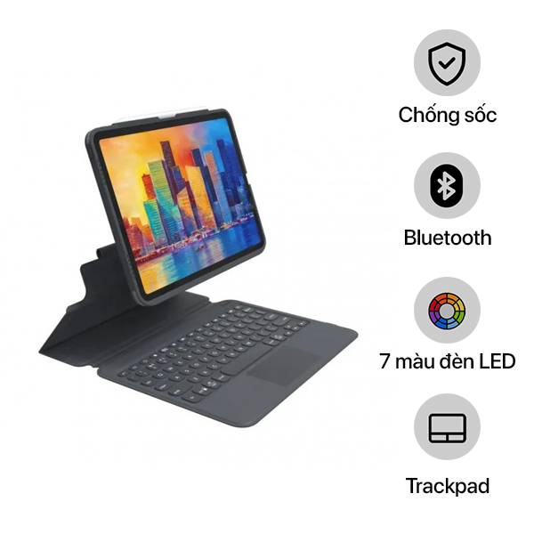 103407937-QSD - Ốp lưng iPad Pro 11 inch ZAGG kèm bàn phím Trackpad Qua Sử Dụng