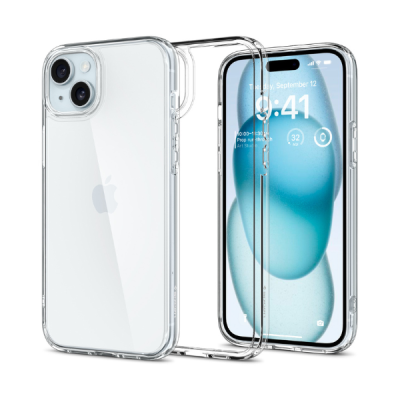 Ốp lưng iPhone 15 Plus Spigen Ultra Hybrid Crystal Clear