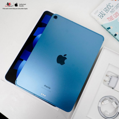 358224501568 - [KÈO THƠM] iPad Air 5 64GB Wifi + 5G Blue Likenew Fullbox - (Hộp cáp mới)