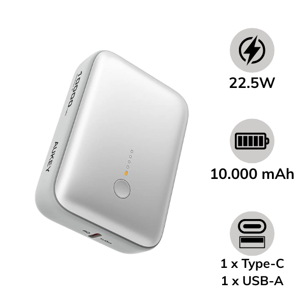 Pin dự phòng sạc nhanh Aukey 10.000 mAh 22.5W Spark Mini