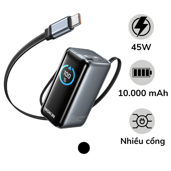 Pin sạc dự phòng Mokin 10.000 mAh 45W MOPB0902