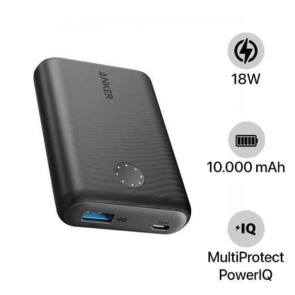 A1230011 - Pin sạc dự phòng Anker 10.000 mAh 18W PowerCore II A1230