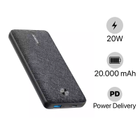 Pin sạc dự phòng Anker 20.000 mAh 20W PowerCore Essential Fabric Qua Sử Dụng