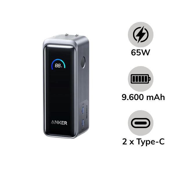 Pin sạc dự phòng Anker 9.600 mAh PD 65W Prime Fusion