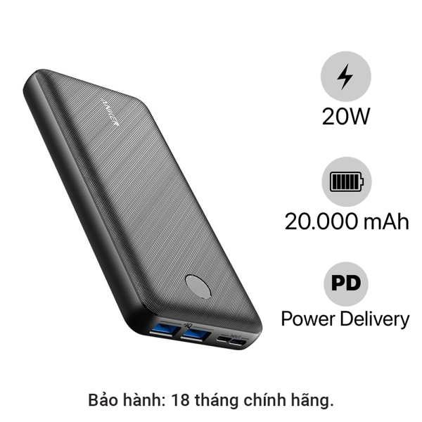 A1287H11 - Pin sạc dự phòng Anker PowerCore Essential 20.000 mAh 20W