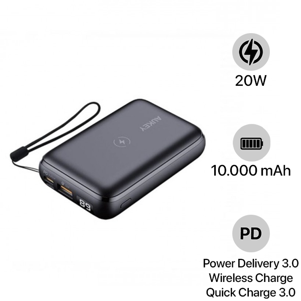 PBWL01S - Pin sạc dự phòng Aukey 10.000 mAh 20W PD PBWL01S