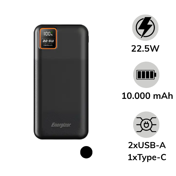 Pin sạc dự phòng Energizer 10.000 mAh 22.5W màn hình Led
