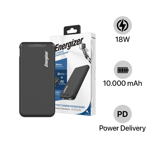 UE10052PQBK - Pin sạc dự phòng Energizer 10.000 mAh UE10052PQ