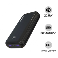 Pin sạc dự phòng Energizer 20.000 mAh PD 22.5W UE20011PQBK