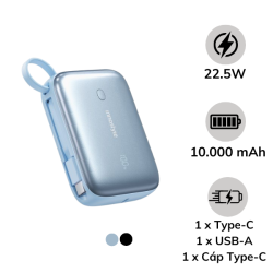 Pin sạc dự phòng Innostyle 10.000 mAh 22.5W PowerMini II Led (Xanh)