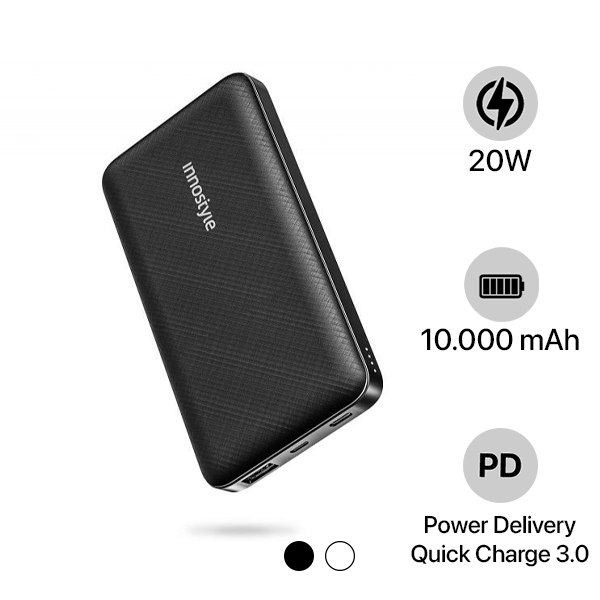 Pin sạc dự phòng Innostyle PowerMax 10.000 mAh 20W PD QC 3.0 IP20PD